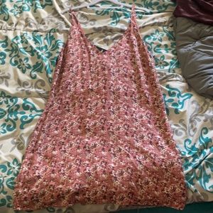 Pink floral dress